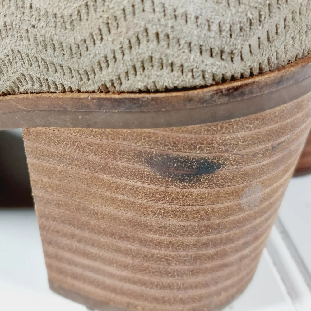 Lucky Brand Pickla Suede Leather Cut Out Booties B384